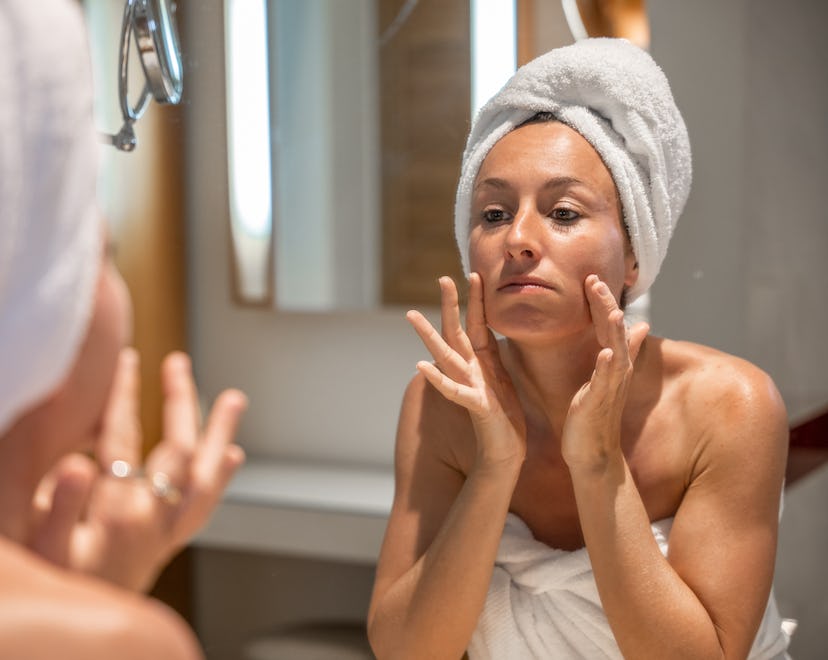 Postpartum acne can be the result of hormones and breastfeeding, experts say.