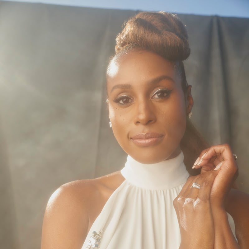LOS ANGELES, CALIFORNIA - MARCH 27:  Issa Rae gets ready for the 52nd NAACP Image Awards on March 27...