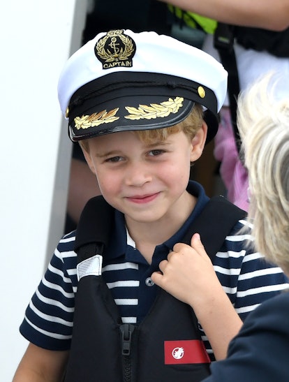 COWES, ENGLAND - AUGUST 08: Prince George attends the King's Cup Regatta on August 08, 2019 in Cowes...