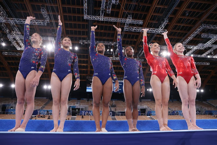 Team USA Gymnastics wore different leotards to signify who was in the team final.