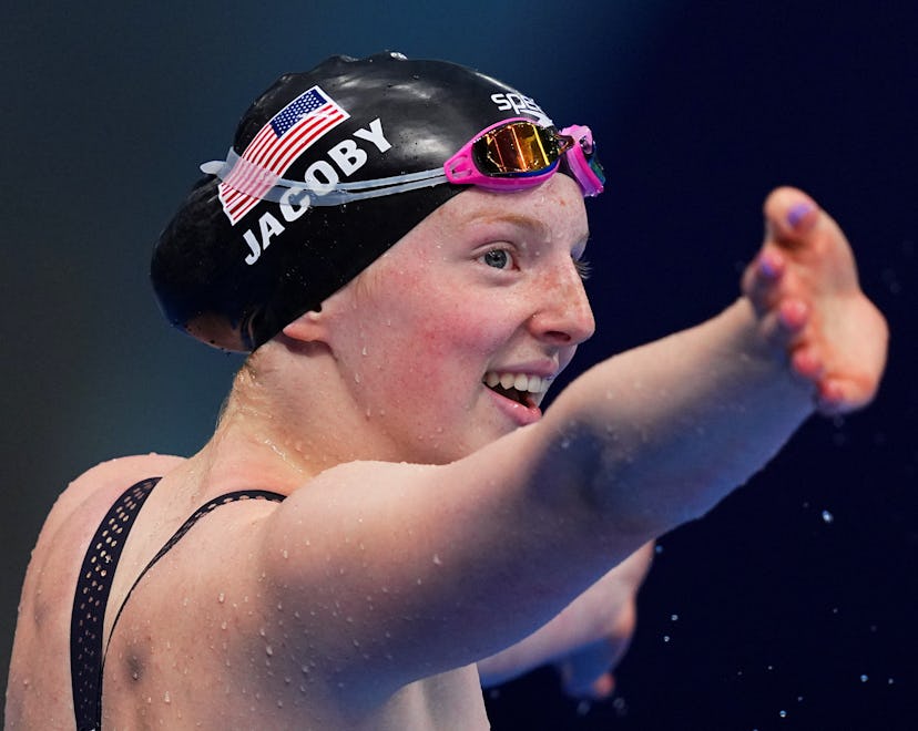 Lydia Jacobi won gold at the Tokyo Olympics.