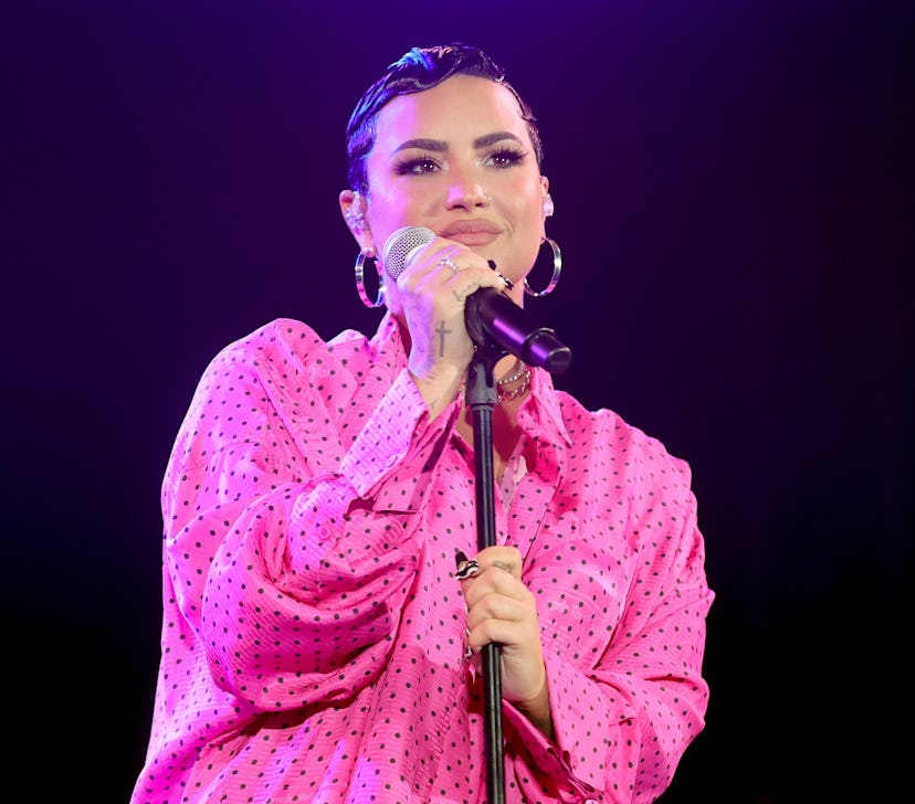 BEVERLY HILLS, CALIFORNIA - MARCH 22: Demi Lovato performs onstage during the OBB Premiere Event for...