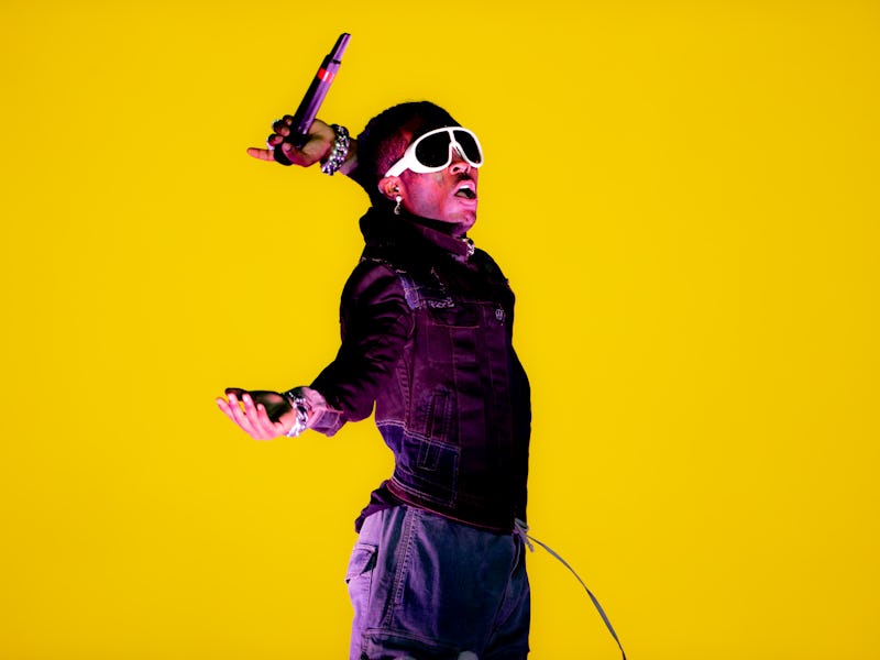 MIAMI GARDENS, FLORIDA - JULY 25: Lil Uzi Vert performs on stage during Rolling Loud at Hard Rock St...