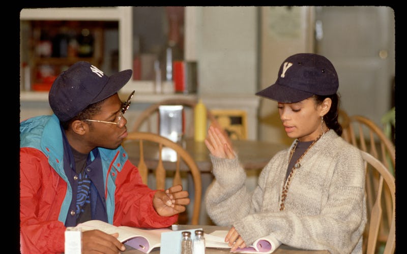 Lisa Bonet and Kadeem Hardison read a scene together on the set of "A Different World." 