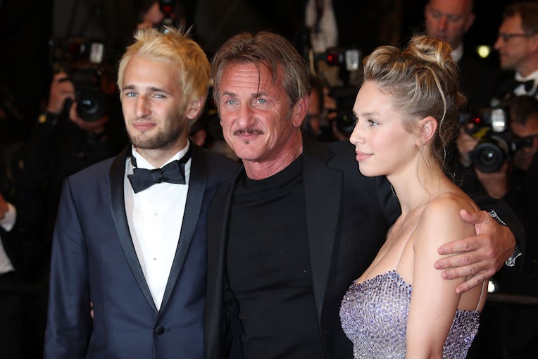 CANNES, FRANCE - MAY 20: Hopper Penn, Director Sean Penn and Dylan Penn attend 'The Last Face' Prem...