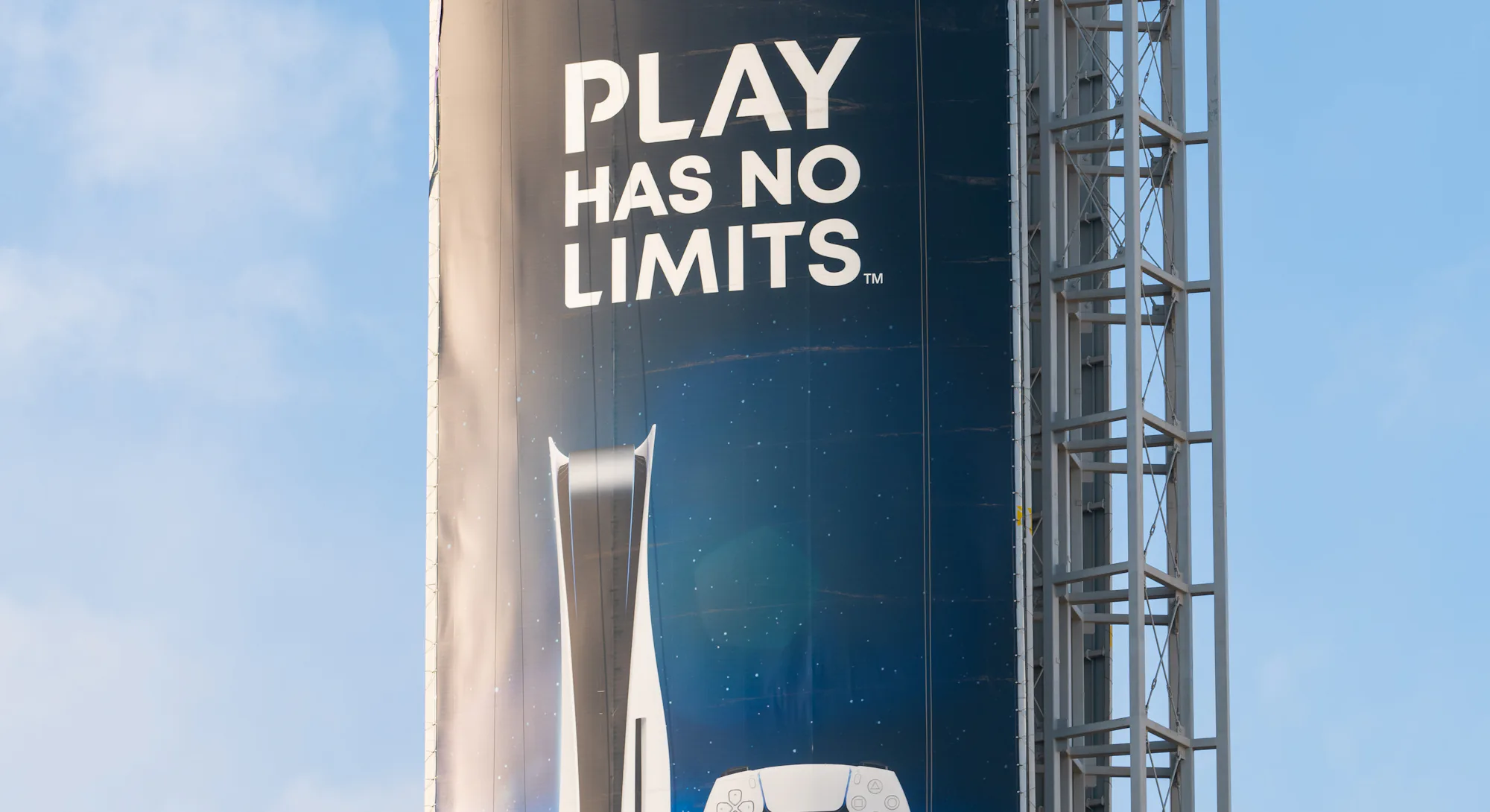 HOLLYWOOD, CA - NOVEMBER 08: General views of the new Sony PlayStation 5 billboard at Hollywood & Hi...