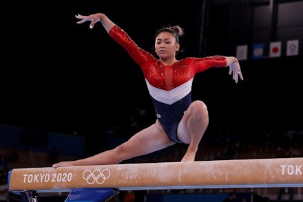 TOKYO, JAPAN - JULY 27: Sunisa Lee of Team United States competes in balance beam during the Women's...