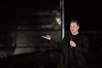 BOCA CHICA, TX - SEPTEMBER 28: SpaceX CEO Elon Musk gives an update on the next-generation Starship ...