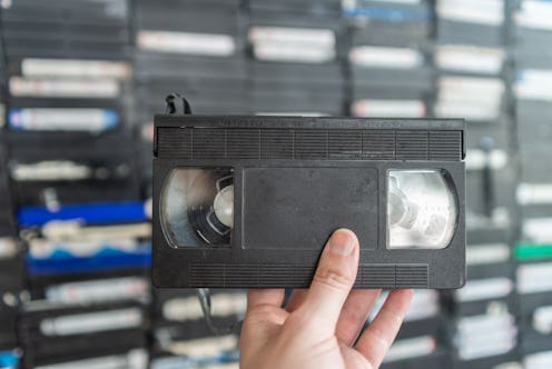 a pile of VHS tapes, vapourware, old junk, useless stuff