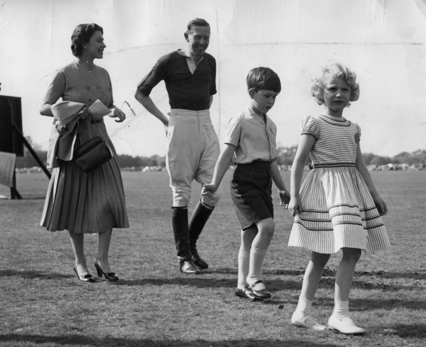 Princess Anne and Prince Charles in 1956.