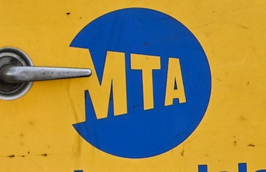 Ronkonkoma, N.Y.: A MTA logo shown in this photo taken at the Ronkonkoma LIRR train station in Ronko...