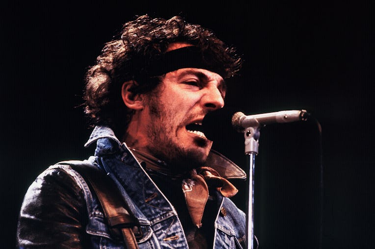 LOS ANGELES, CALIFORNIA - OCTOBER 02: Bruce Springsteen and E Street Band perform during the last s...