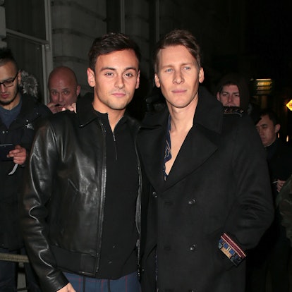Tom Daley and Dustin Lance Black at the GQ Dinner at Berners Tavern 