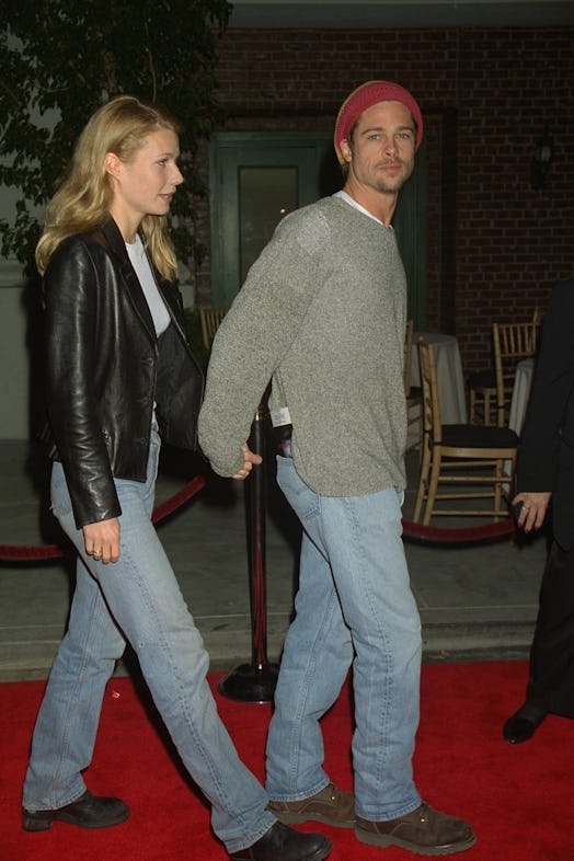 Gwyneth Paltrow and Brad Pitt in 90s jeans