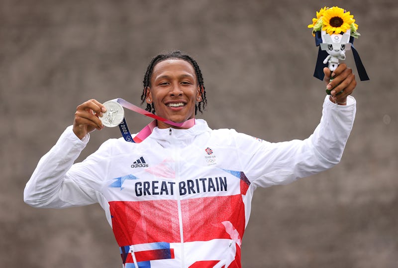 TOKYO, JAPAN - JULY 30: Kye Whyte of Team Great Britain poses with the silver medal after the Men's ...