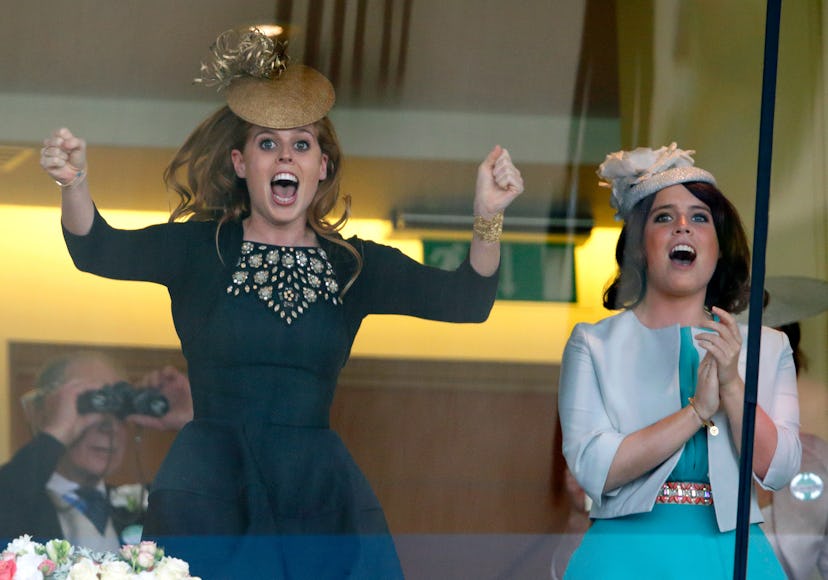 Princesses Beatrice and Eugenie at Ascot.