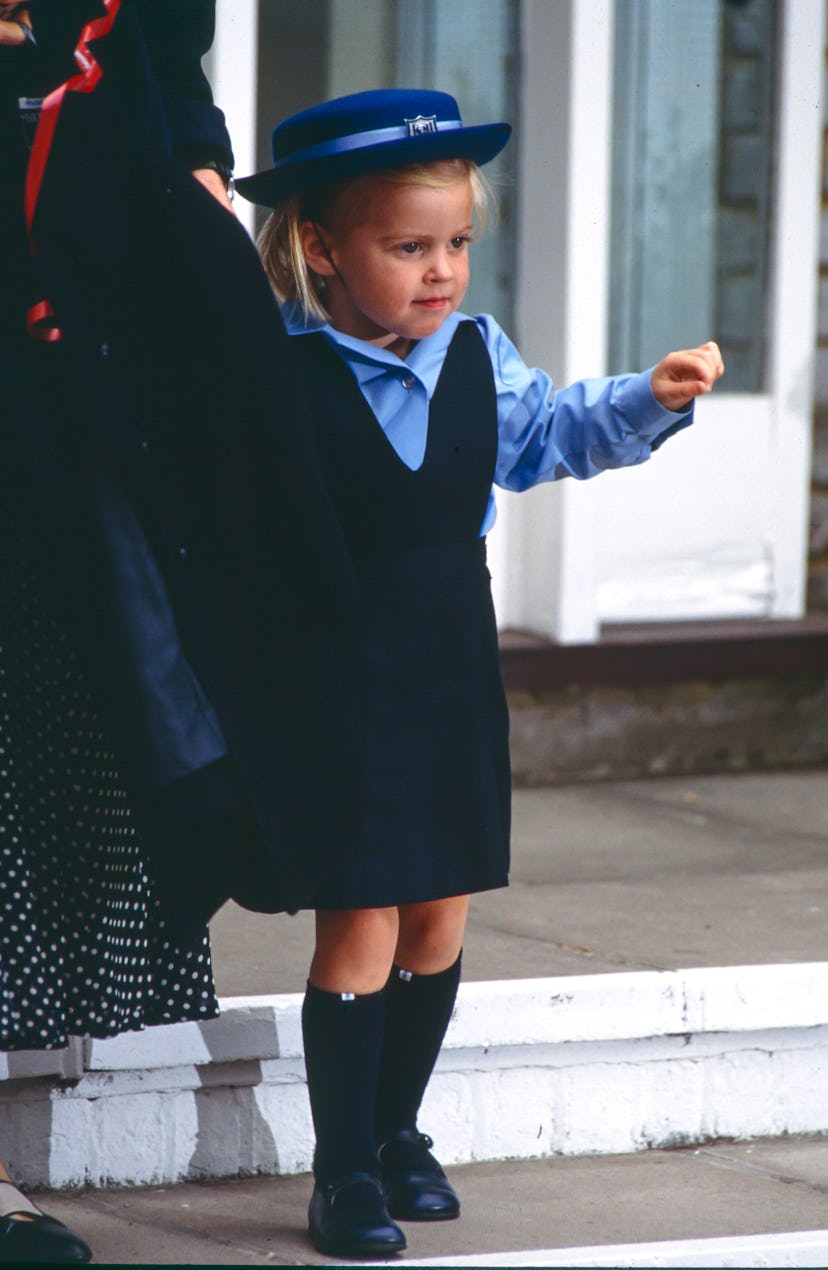 Princess Beatrice on her way to school.
