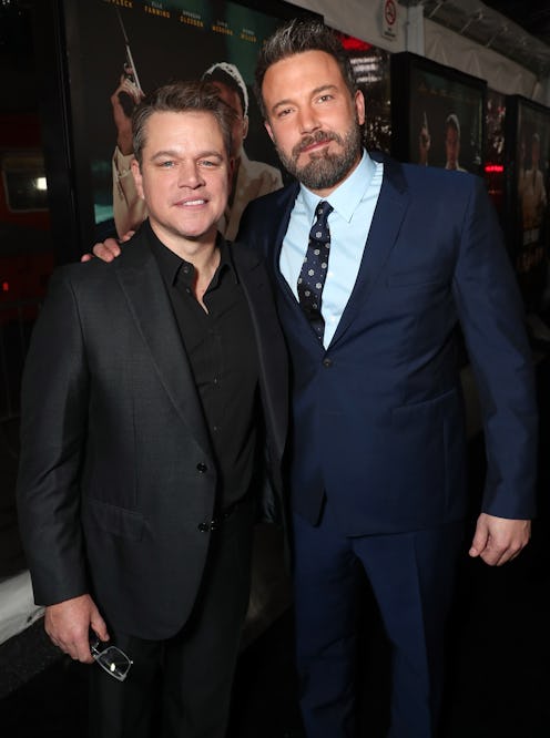 HOLLYWOOD, CA - JANUARY 09:  Matt Damon and Ben Affleck attend the premiere Of Warner Bros. Pictures...