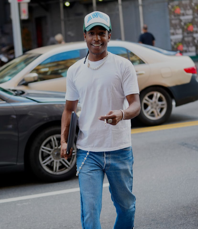 NEW YORK, NEW YORK - JUNE 30: A$AP Rocky is seen on June 30, 2021 in New York City. (Photo by Gotham...