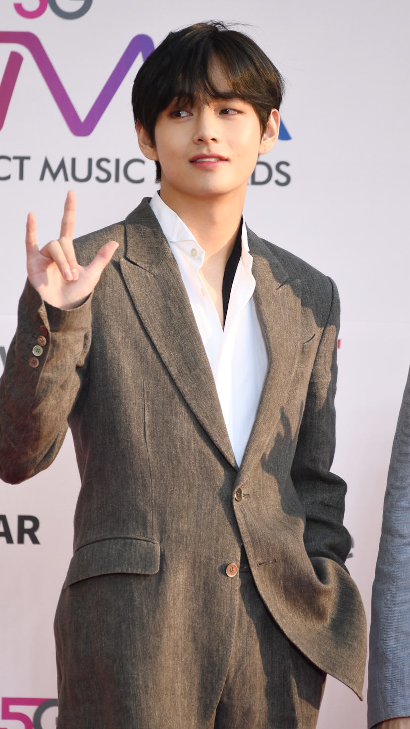 INCHEON, SOUTH KOREA – APRIL 24 : Kim Tae-Hyung member of BTS attends 'The Fact Music Awards’ held a...