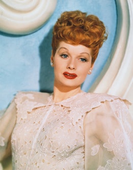 Lucille Ball's fiery red hair and bumper bangs epitomized the 1940s.