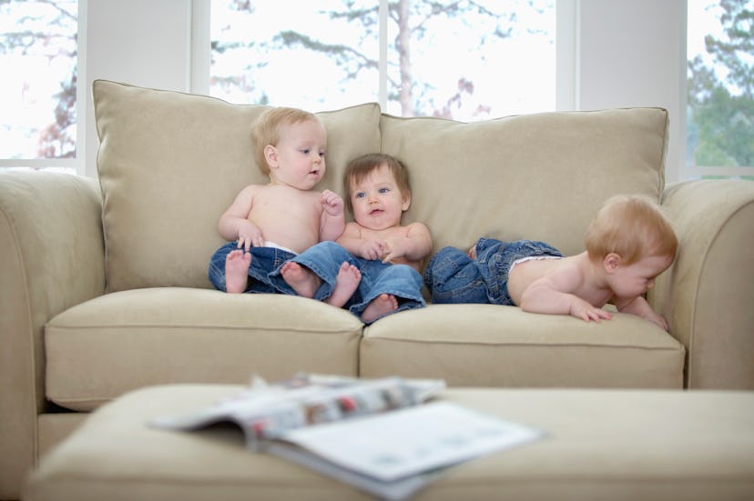 triplet babies on a couch, baby names for triplets