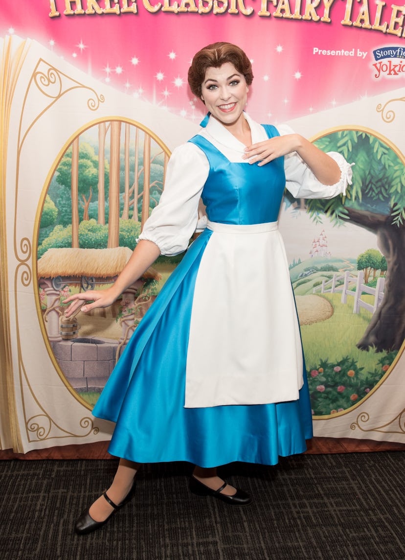 NEW YORK, NY - APRIL 10:  Princess Belle attends The Moms Disney Live! Mamarazzi event with Alana an...