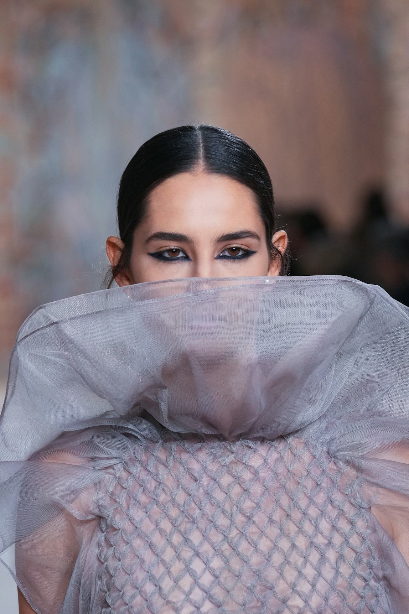PARIS, FRANCE - JULY 05: A model walks the runway during the Christian Dior Haute Couture Fall/Winte...