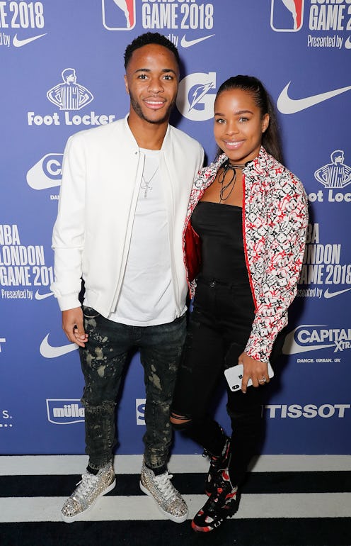 LONDON, ENGLAND - JANUARY 11:  Raheem Sterling and Paige Milian  attend the Philadelphia 76ers and B...