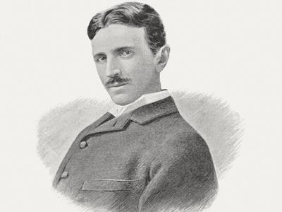 Nikola Tesla (1856 - 1943), Serbian-American inventor, electrical engineer, mechanical engineer, and...