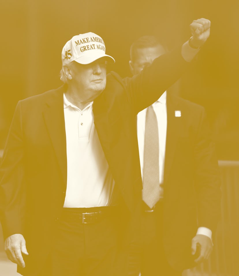 NEW YORK, NEW YORK - JULY 04: Former U.S. President Donald Trump arrives at Trump Tower in Manhatta...