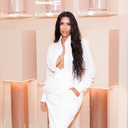 LOS ANGELES, CA - JUNE 18:  Kim Kardashian West at her first-ever KKW Beauty and Fragrance pop-up op...