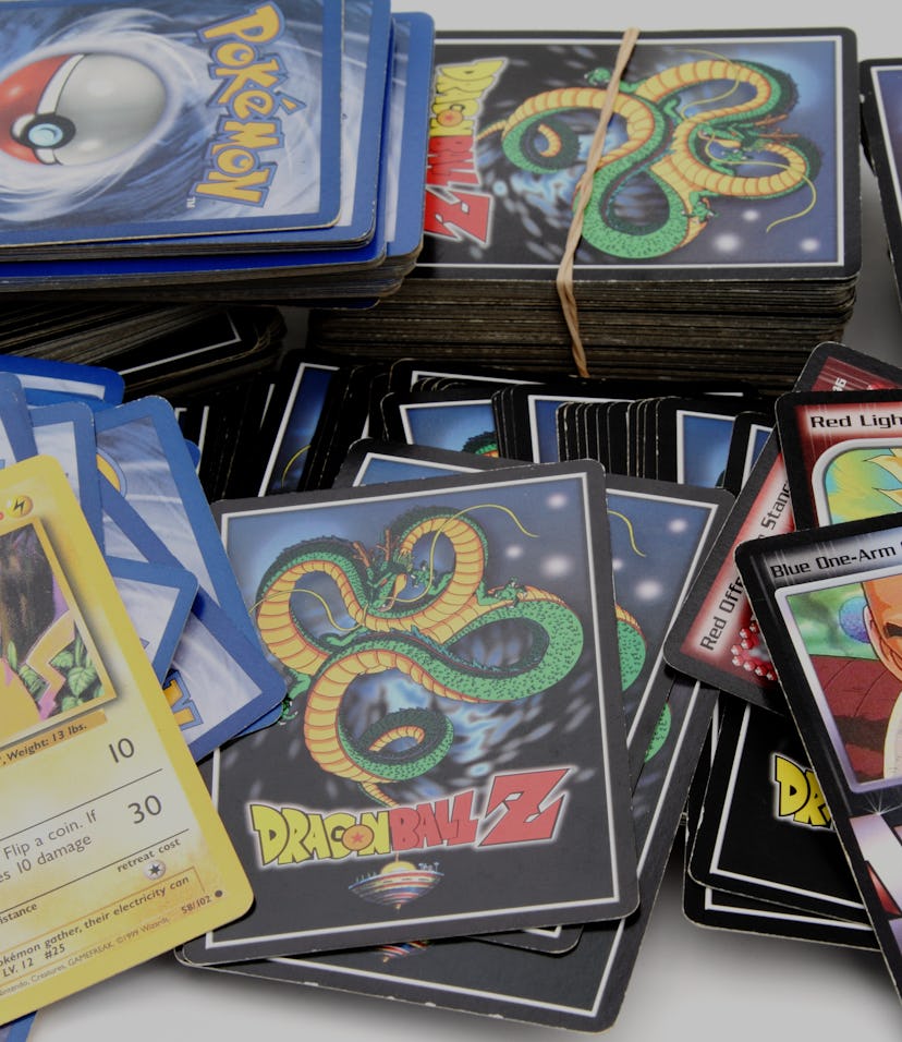 West Palm Beach, USA - April 28, 2015: Product shot of an assortment of Dragon Ball Z and Pokemon tr...