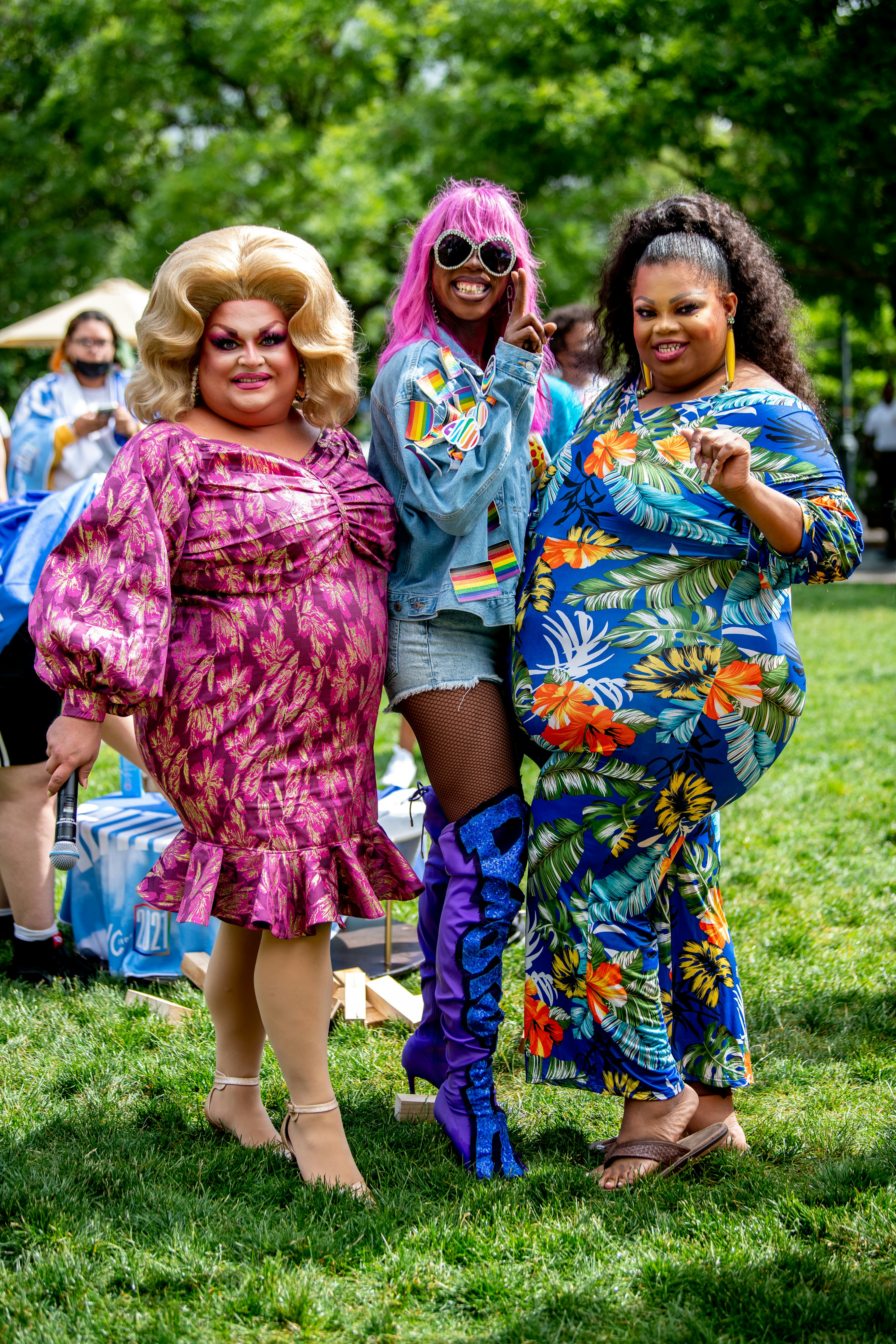 Ginger Minj, Ra'Jah O'Hara, and Silky Nutmeg Ganache of "RuPaul's Drag Race All Stars" Season Six 