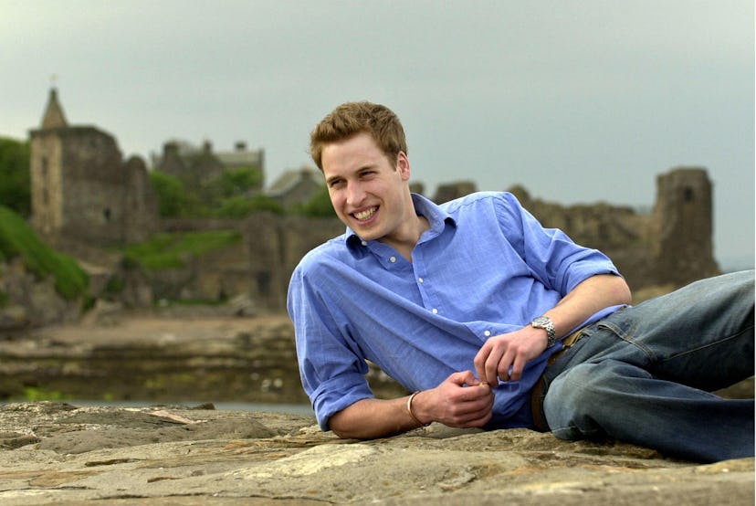 Prince William relaxes on the beach.