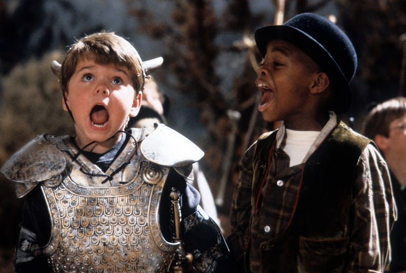 Travis Tedford and Kevin Jamal Woods yelling in a scene from the film 'The Little Rascals', 1994. (P...