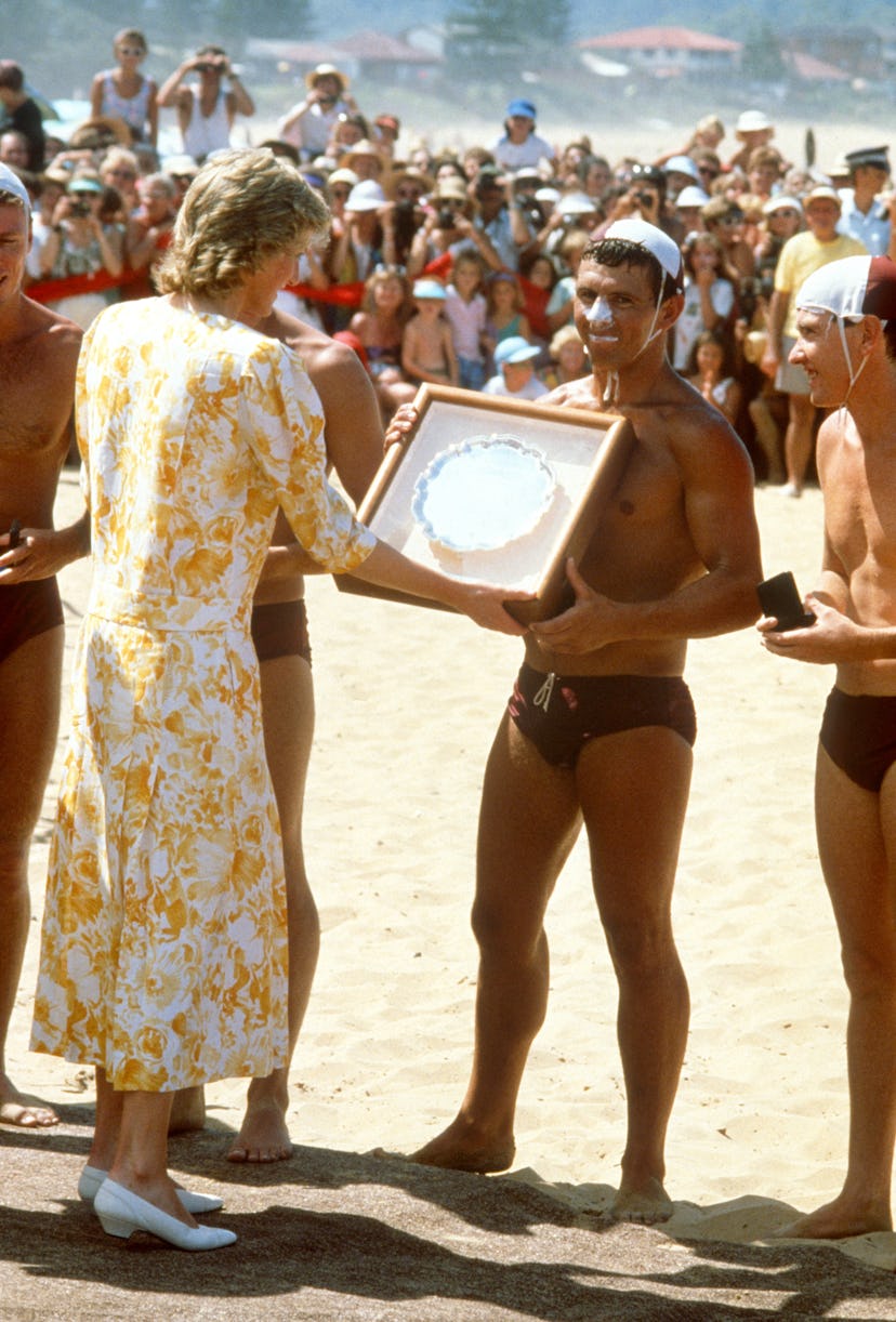 Princess Diana awards best lifeguards.