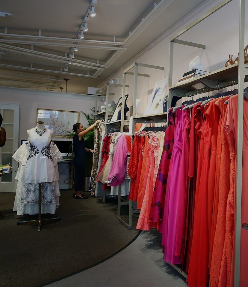 NEW YORK, NY - AUGUST 03:  Atmosphere of Rent the Runway during Kicked It In The Heels Day Of Beauty...