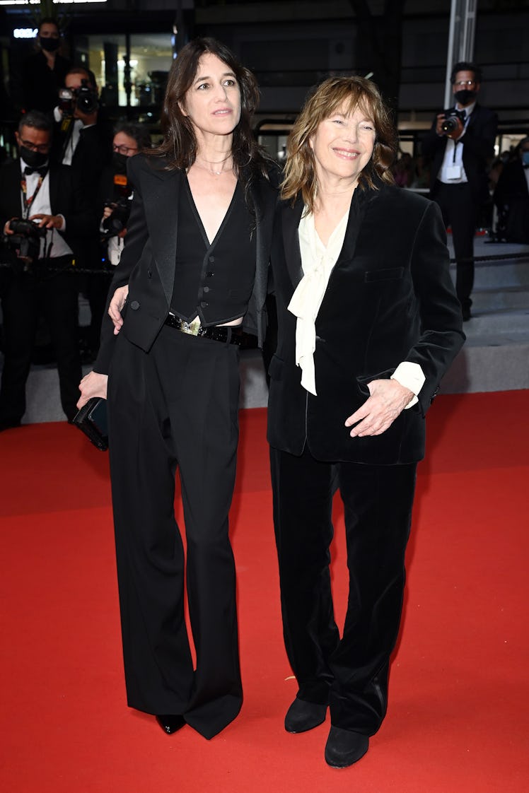 CANNES, FRANCE - JULY 07: (L-R) Charlotte Gainsbourg and Jane Birkin attend the "Jane Par Charlotte ...