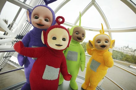 The Teletubbies take a trip on the London Eye to celebrate their 10th year on television. (Photo b...