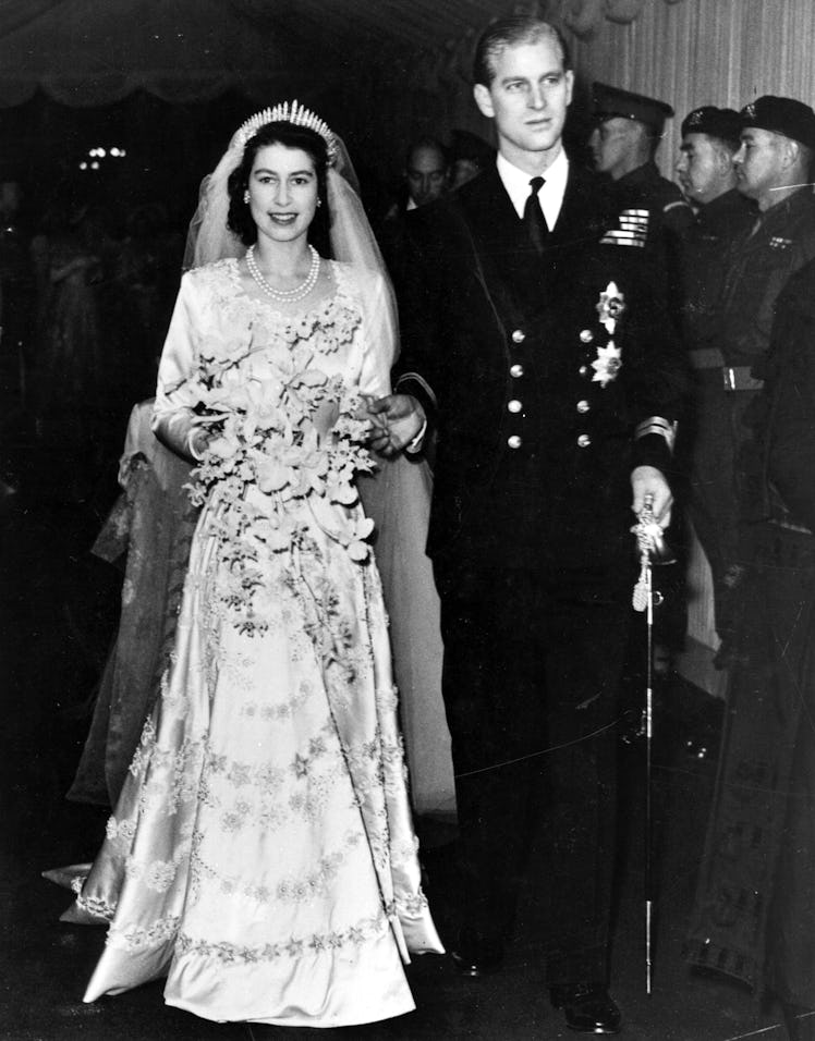 Queen Elizabeth II, as Princess Elizabeth, and her husband the Duke of Edinburgh, styled Prince Phil...