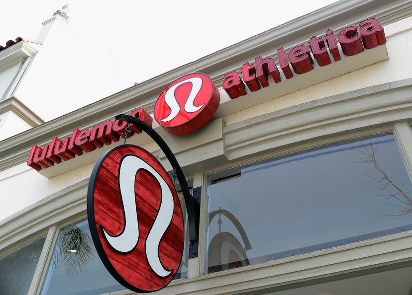 PASADENA, CA - MARCH 19: A sign is displayed on a Lululemon Athletica Inc. store on March 19, 2013 i...