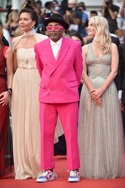 CANNES, FRANCE – JULY 06: Maggie Gyllenhaal, Jury president Spike Lee and Mélanie Laurent attend the...