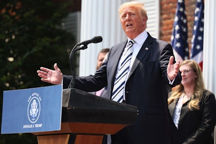 BEDMINSTER, NEW JERSEY - JULY 07: Former U.S. President Donald Trump speaks during a press conferenc...