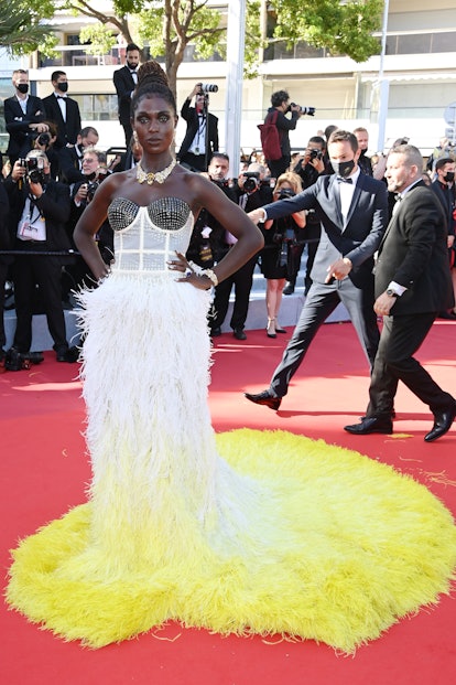 CANNES, FRANCE - JULY 08: Jodie Turner-Smith attends the "Stillwater" screening during the 74th annu...