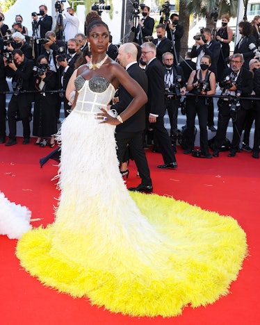 CANNES, FRANCE - JULY 08: Jodie Turner-Smith attends the "Stillwater" screening during the 74th annu...