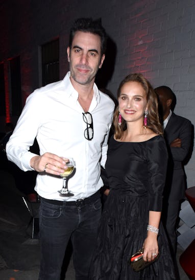 LOS ANGELES, CA - OCTOBER 07: Actor Sacha Baron Cohen and actress Natalie Portman attend the 2017 L...