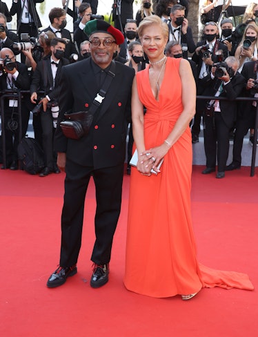 CANNES, FRANCE - JULY 09: Spike Lee and Tonya Lewis Lee attend the "Benedetta" screening during the ...