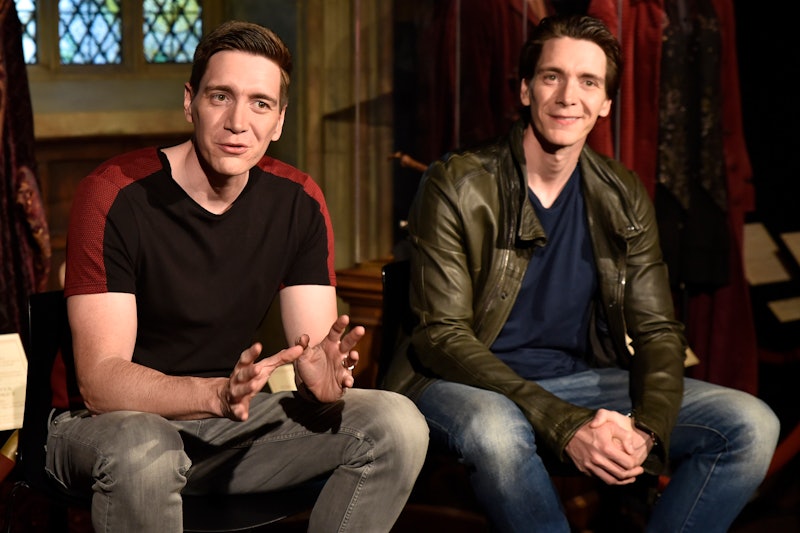 VALENCIA, SPAIN - APRIL 11: ‘Harry Potter’ actors James Phelps (R) and Oliver Phelps (L), promote ‘H...