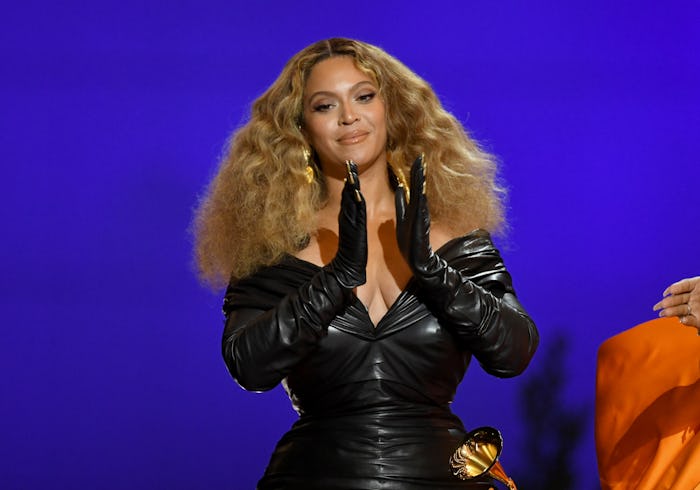 LOS ANGELES, CALIFORNIA - MARCH 14: Beyoncé accepts the Best Rap Song award for 'Savage' onstage dur...